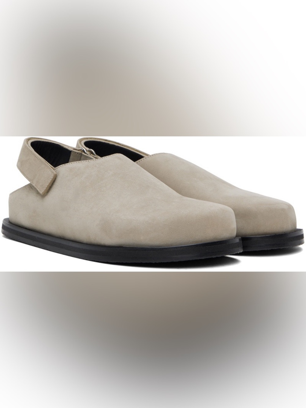 Studio Nicholson Hardning Clogs Gray Nubuck EU 42